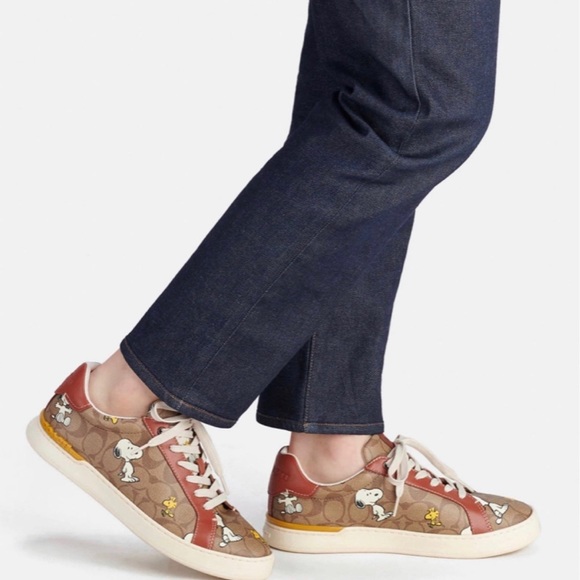 🐶Coach X Peanuts Low Top Sneaker Snoopy Woodstock men’s - Picture 2 of 7